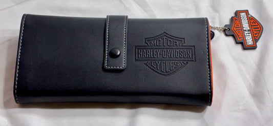 Harley-Davidson Embossed Leather Travel Tri-fold