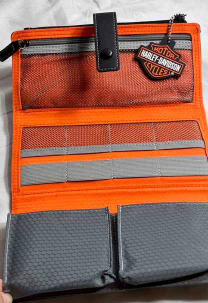 Harley-Davidson Embossed Leather Travel Tri-fold