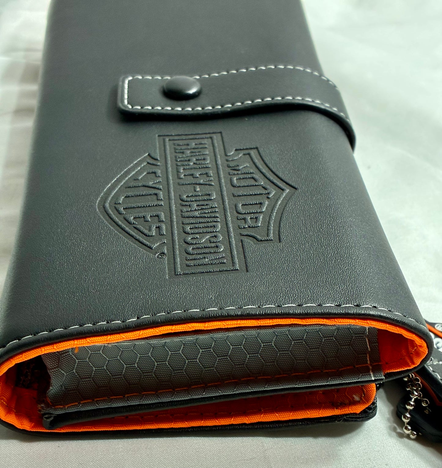Harley-Davidson Embossed Leather Travel Tri-fold