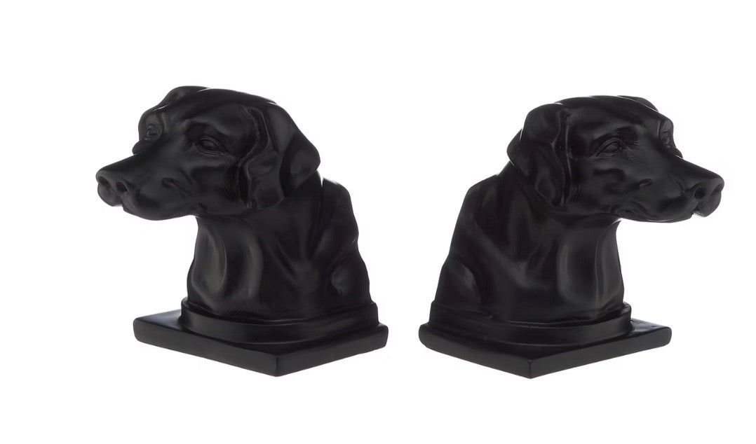 Holly Williams Dog Bust Book Ends,