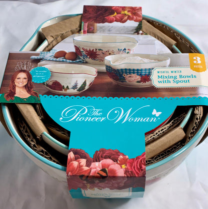 Pioneer Woman Mixing Bowl Set- Wishful Winter