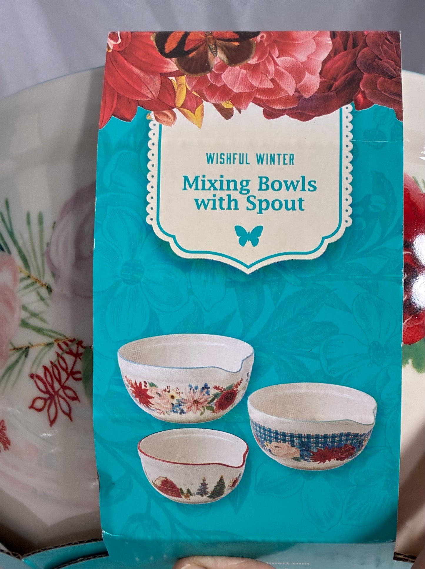 Pioneer Woman Mixing Bowl Set- Wishful Winter