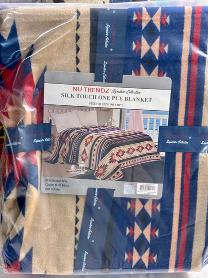 Silk Touch  Southwest Queen  Bed Blanket