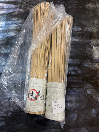 12'' WOK BRUSH CLEANING WHISK BAMBOO 2 PACK