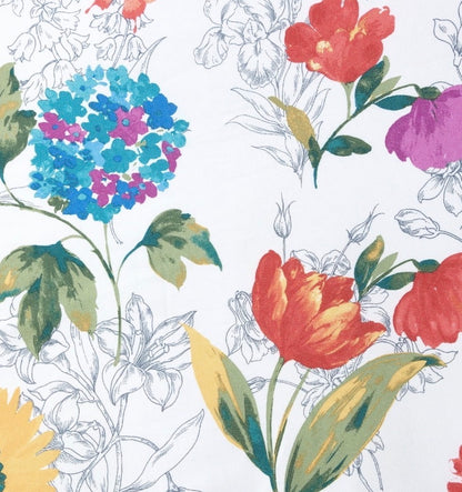 The Pioneer Woman Blooming Bouquet Floral Embroidered Cotton-Rich Shower Curtain,