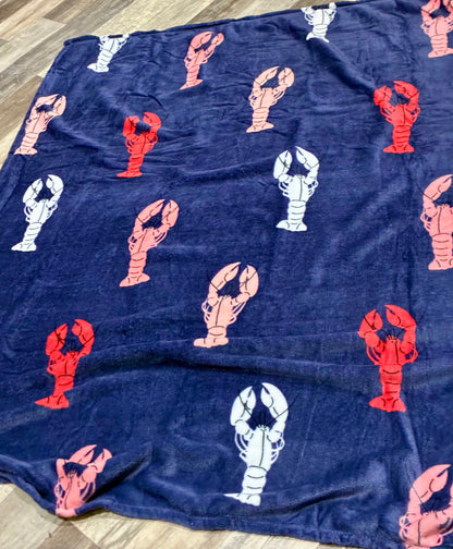 Lobster Fuzzy Throws 50 x 60