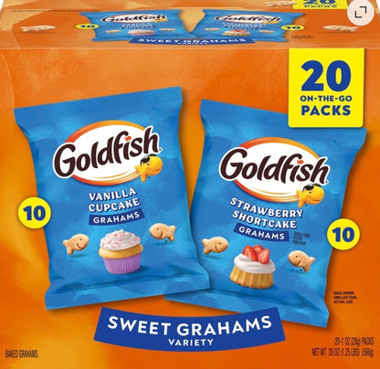 Goldfish Grahams Baked Graham Crackers Multipack, 20 Packs