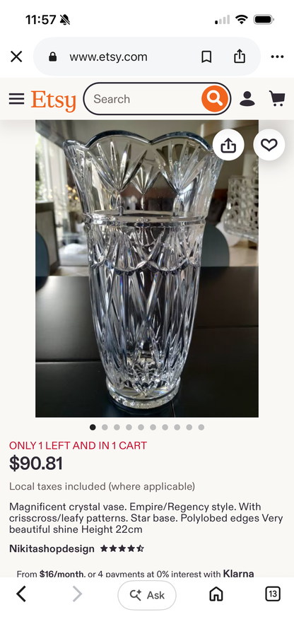 Cristal d'Arques-Durand "Joanna" 24% lead crystal