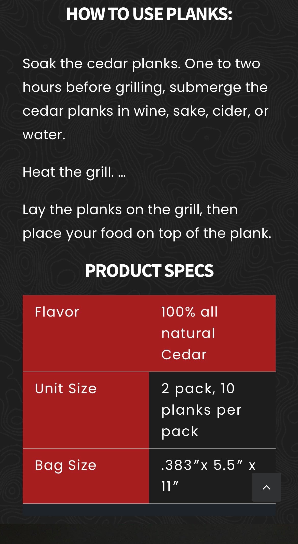 Papa's Cedar Grilling Planks 2 pk