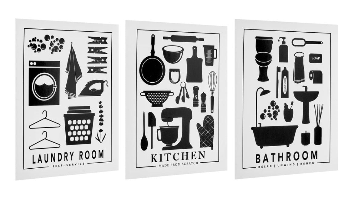 American Art Decor Everyday 8"x 10"3-Piece Print Set