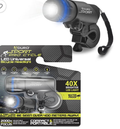 Aduro Sport Bike Light Flashlight Bicycle Headlight,
