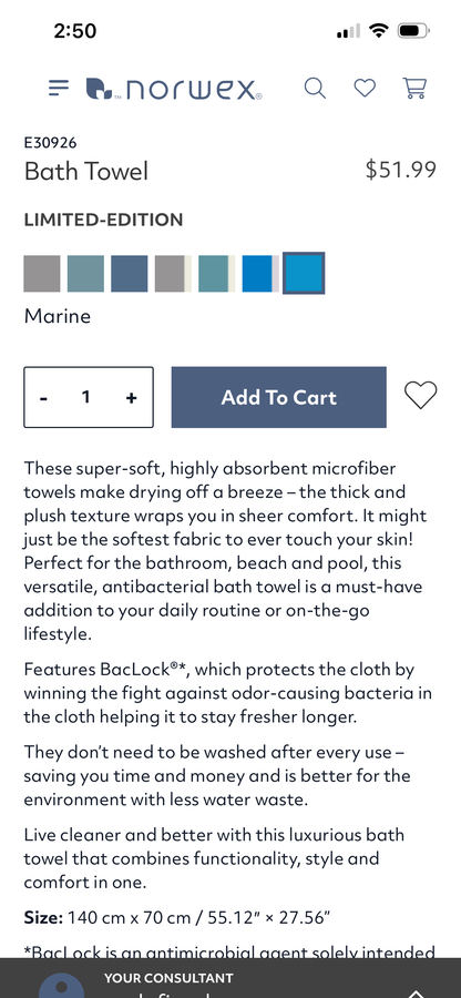 Norwex Face and Body Towels/Cloths