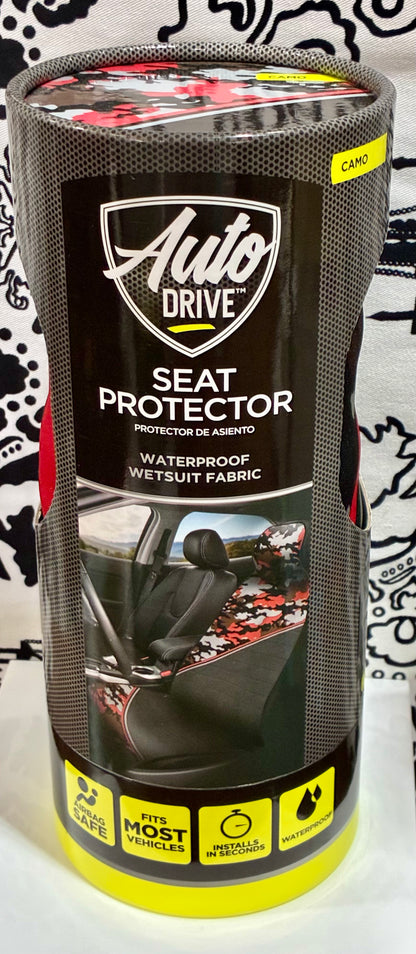 Auto Drive Seat Protector Camo Red