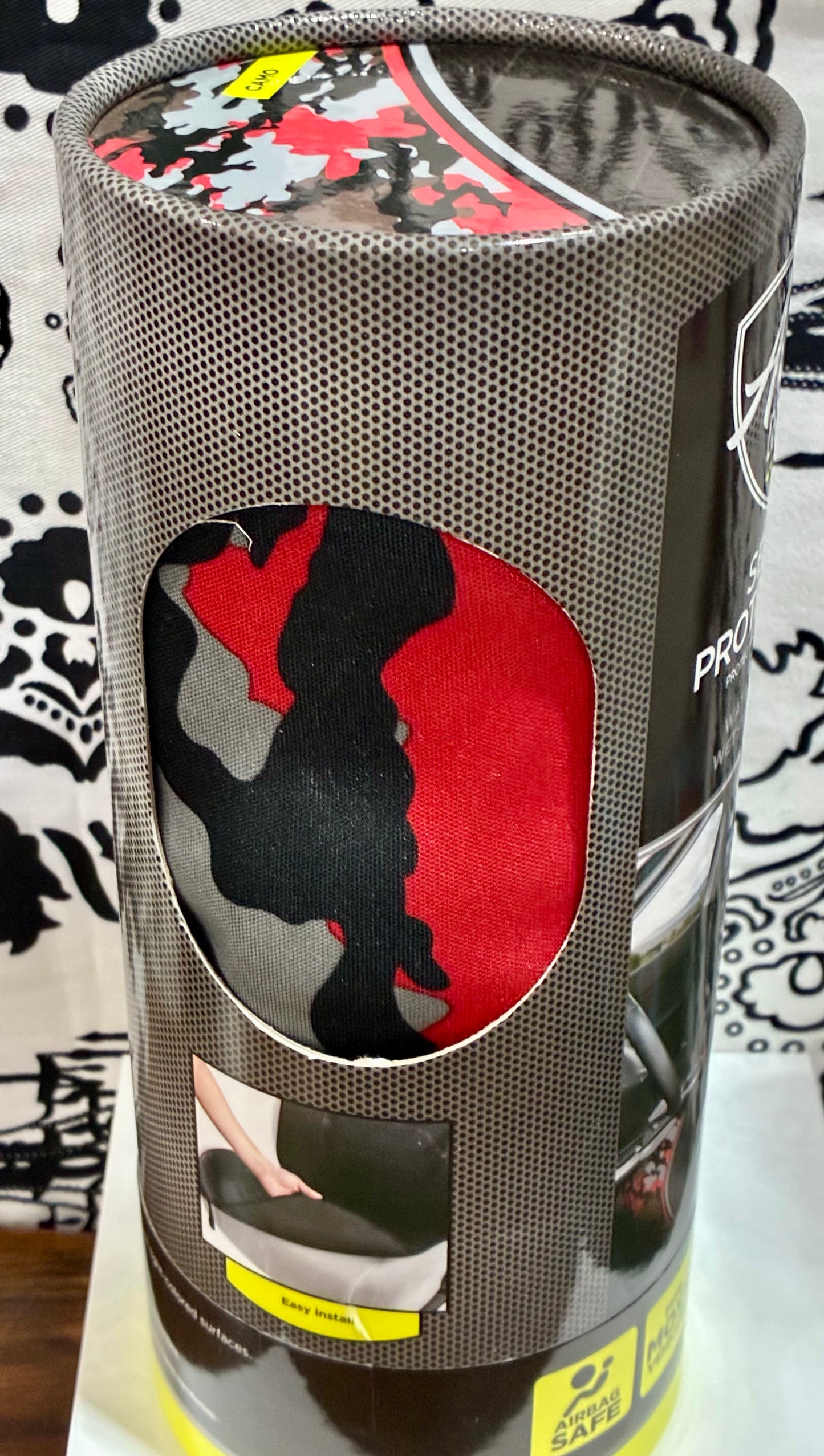 Auto Drive Seat Protector Camo Red