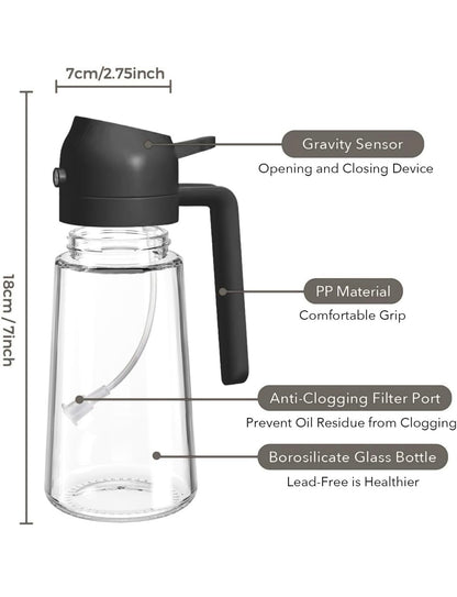 Sprayable and Pourable Oil Bottle
