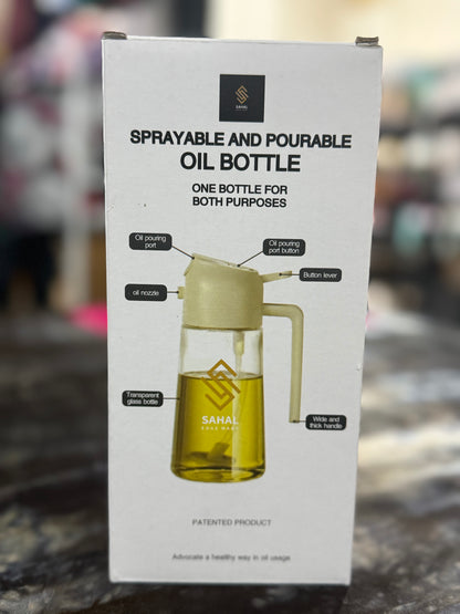 Sprayable and Pourable Oil Bottle