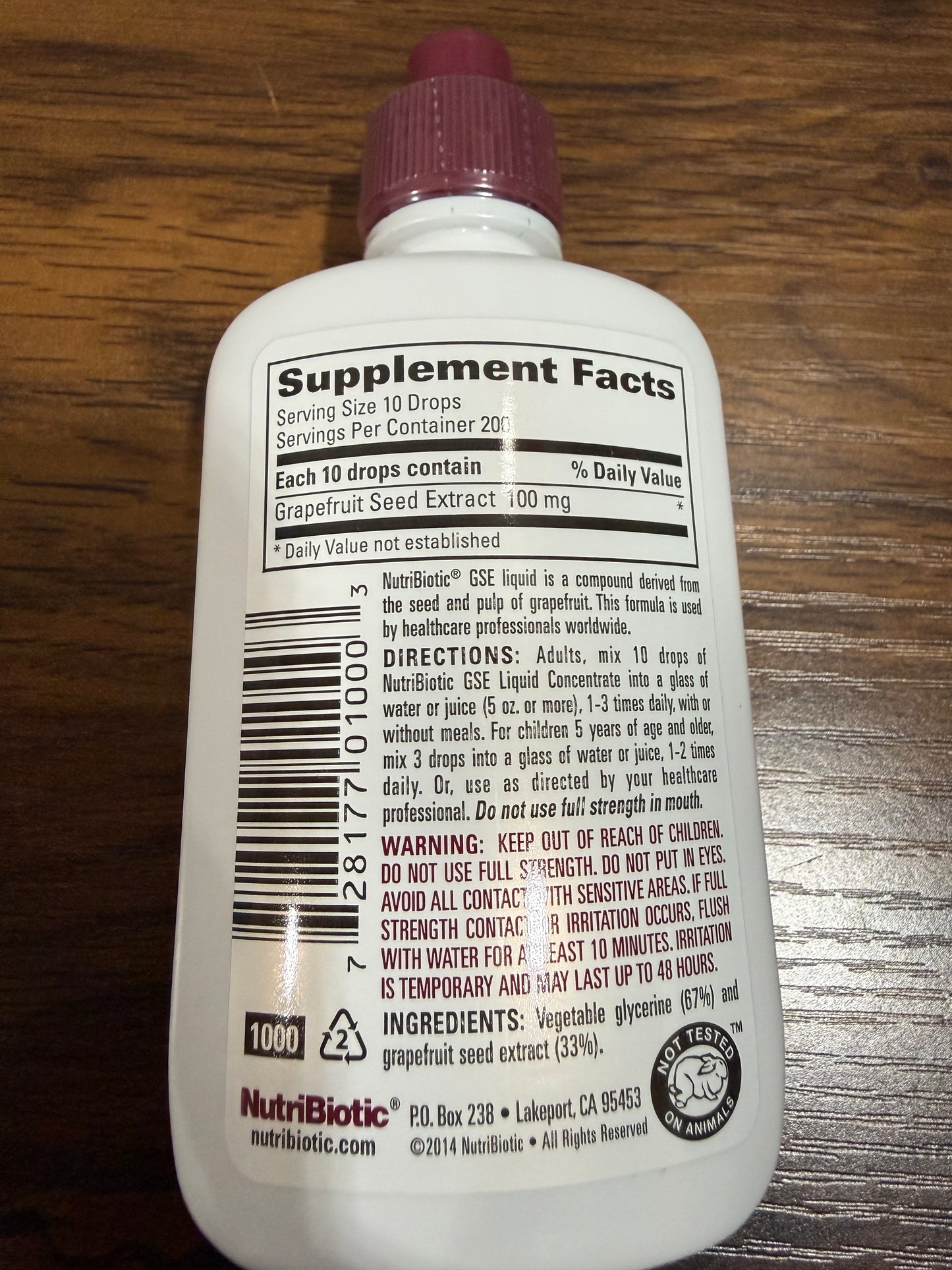 NUTRIBIOTIC GSE GRAPEFRUIT SEED EXTRACT 2OZ