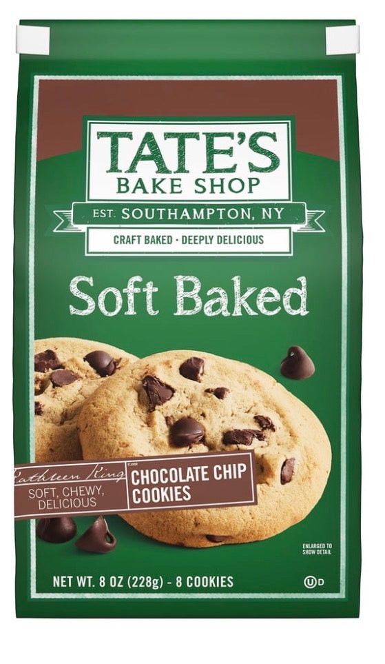 Tate's Bake Shop Soft Baked Cookies, Chocolate Chip, 8 oz