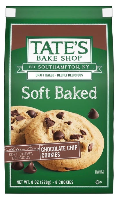 Tate's Bake Shop Soft Baked Cookies, Chocolate Chip, 8 oz