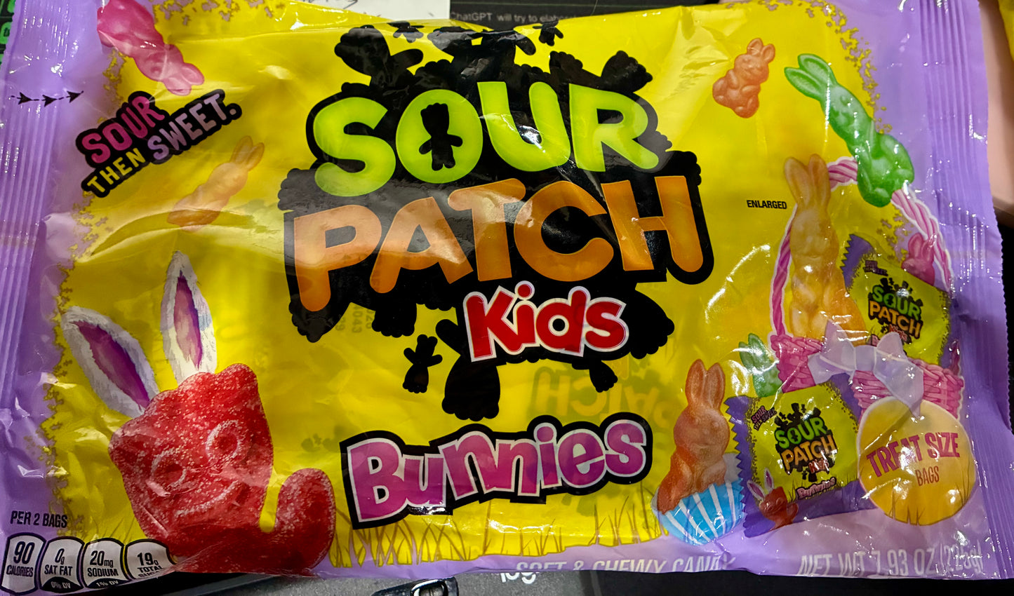 M @ Ms ,Mounds , @ # Musketeers , Sour Patch Snack Packs