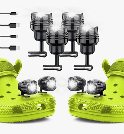 Headlights - 4pcs LED Lights for Shoes Charm