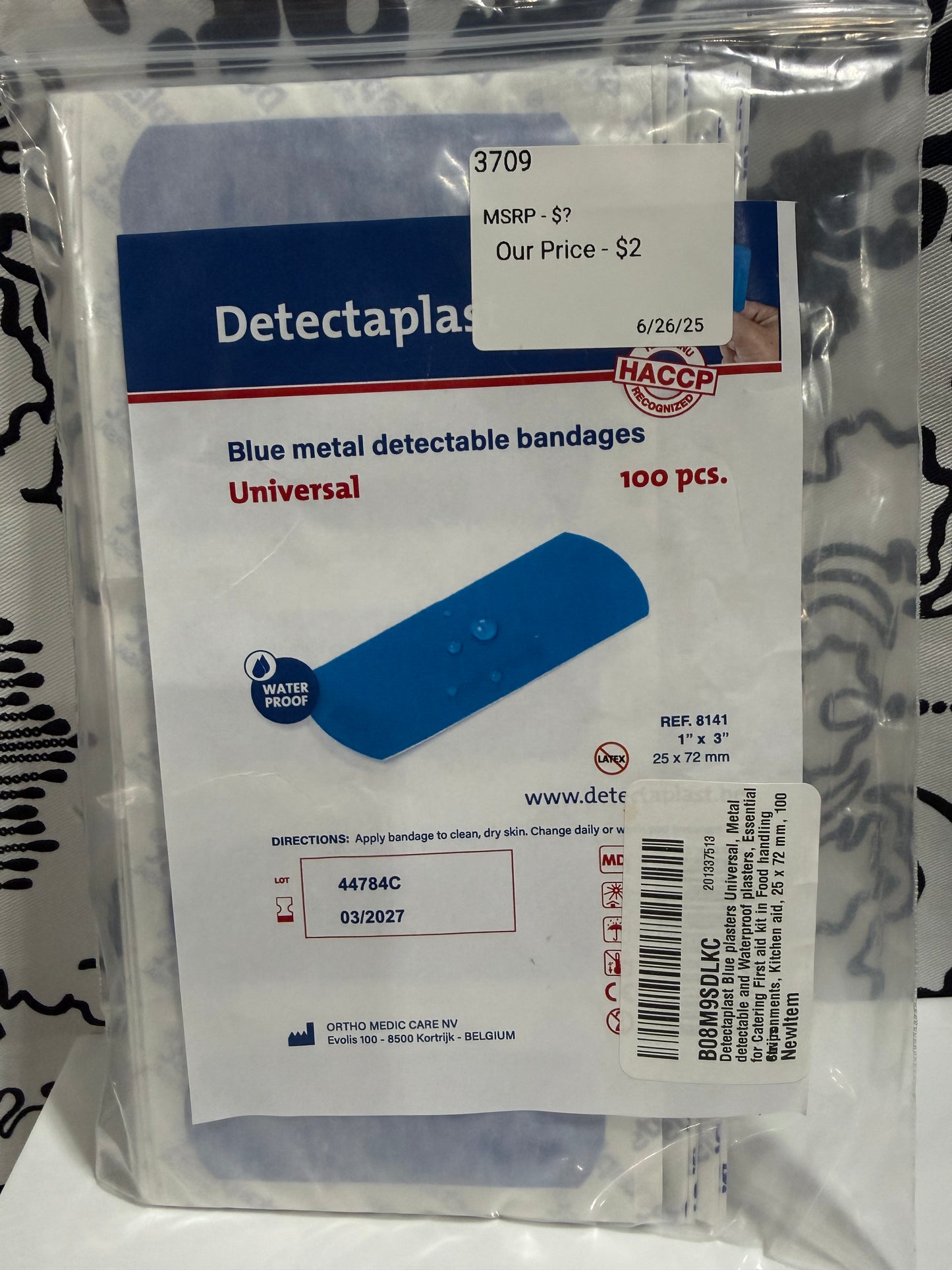 Blue Metal Detectable Bandages