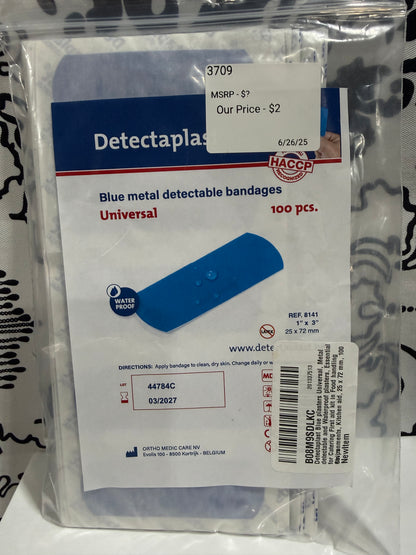 Blue Metal Detectable Bandages