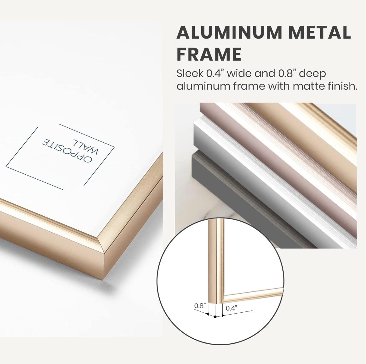 24 x 36 Gold Aluminum Picture Frame