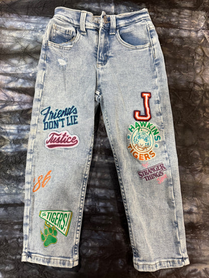 Patched Mini Mom Jeans