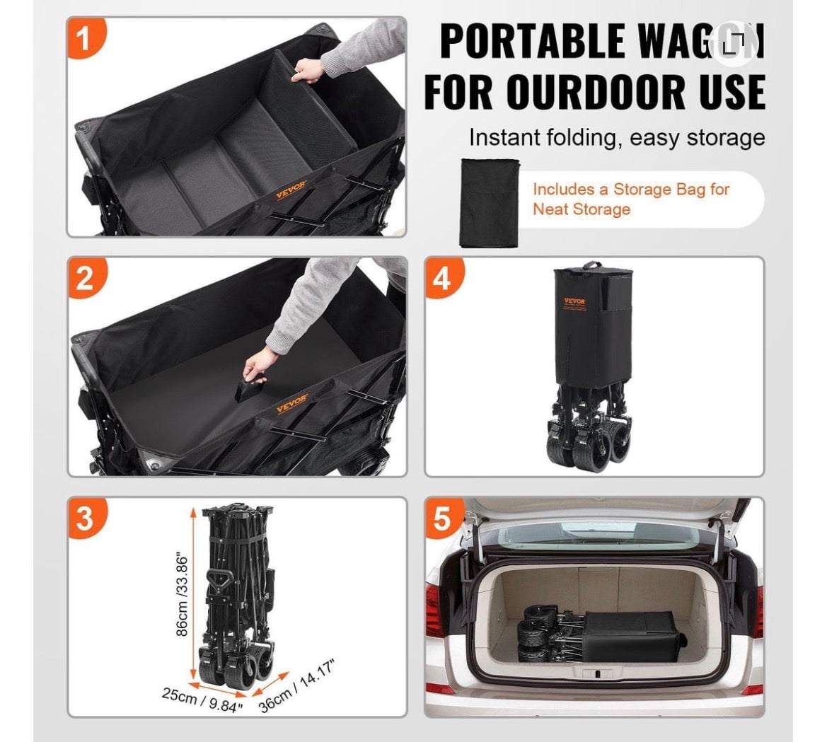 Foldable Double Decker Wagon 400L Collapsible