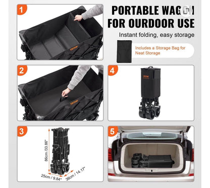 Foldable Double Decker Wagon 400L Collapsible
