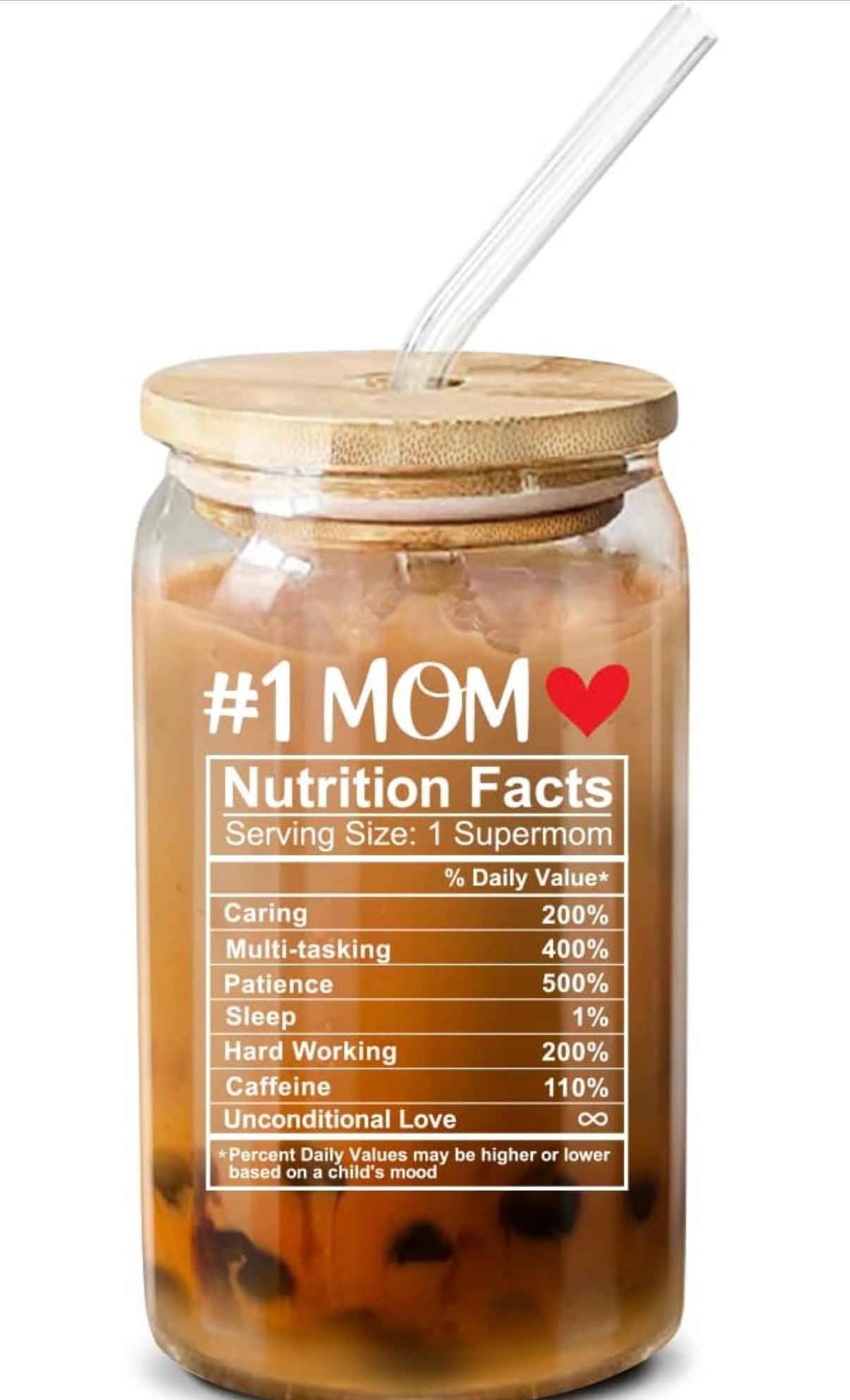 Mom Coffee Glass