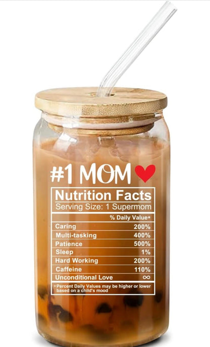 Mom Coffee Glass