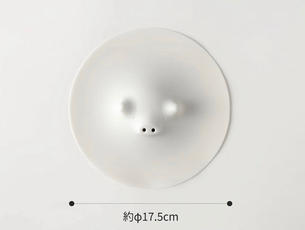 Marna Piggy Steamer, White  pig-shaped multipurpose silicone cookin lid