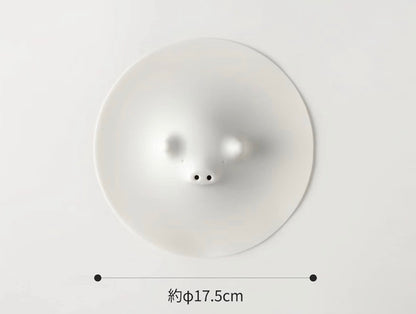 Marna Piggy Steamer, White  pig-shaped multipurpose silicone cookin lid