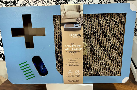 Heart To Tail Cat Scratcher with Catnip, Video Game Look