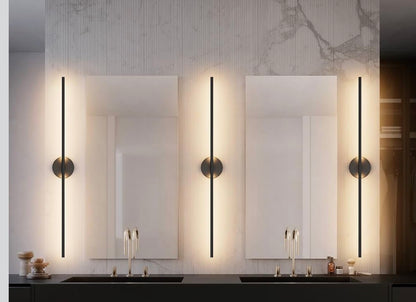 40ln Hardwired Modern Wall Sconce for Bathroom Black Vanity Light Fixture