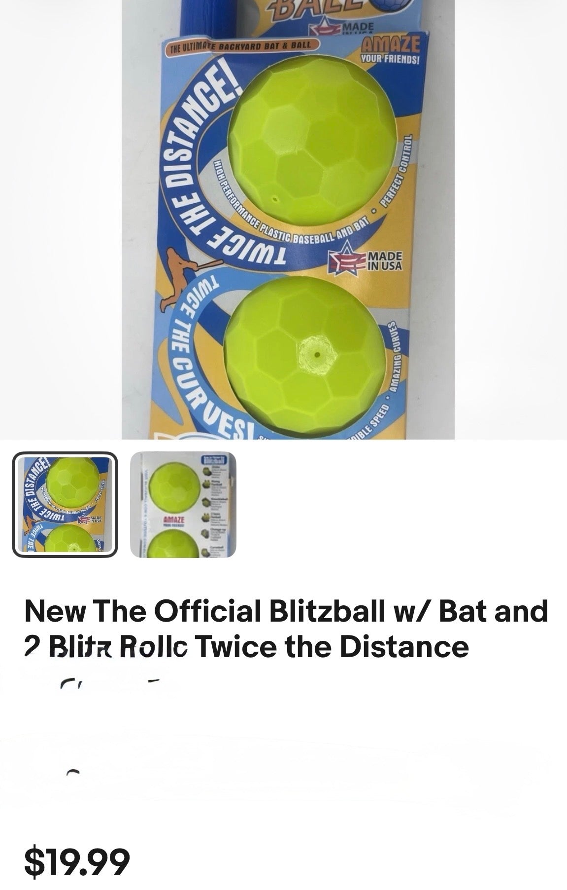 The Official Blitzball w/ Bat and 2 Blitz Balls