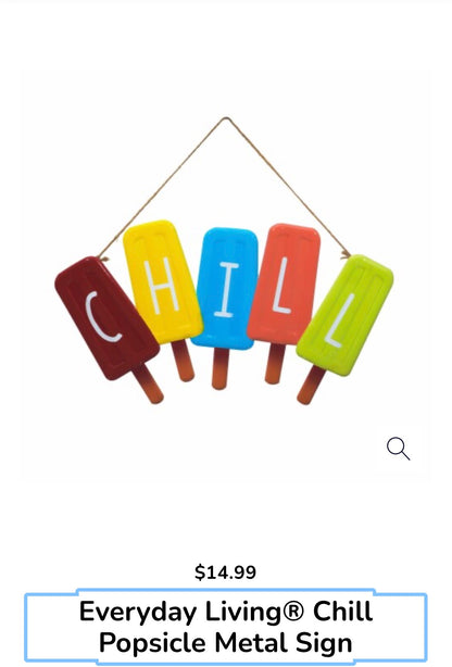 Everyday Living® Hello Popsicle Metal Sign