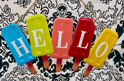 Everyday Living® Hello Popsicle Metal Sign