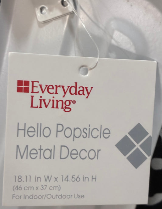 Everyday Living® Hello Popsicle Metal Sign