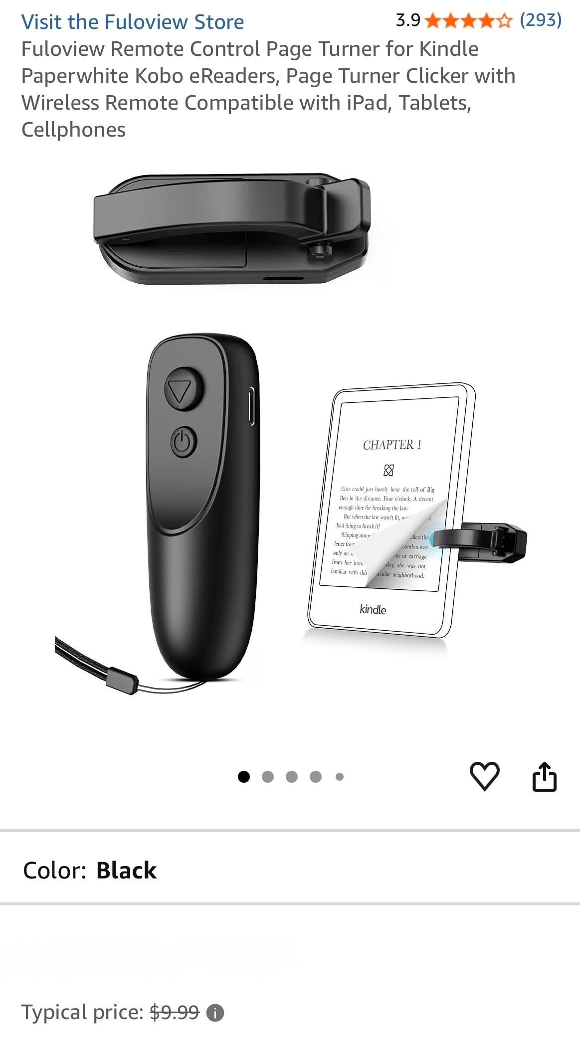 Wireless page turner clicker/ foldable desktop stand
