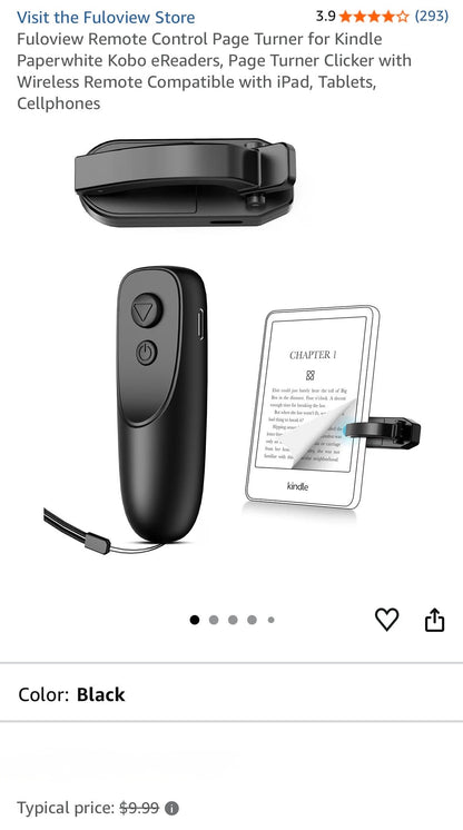 Wireless page turner clicker/ foldable desktop stand