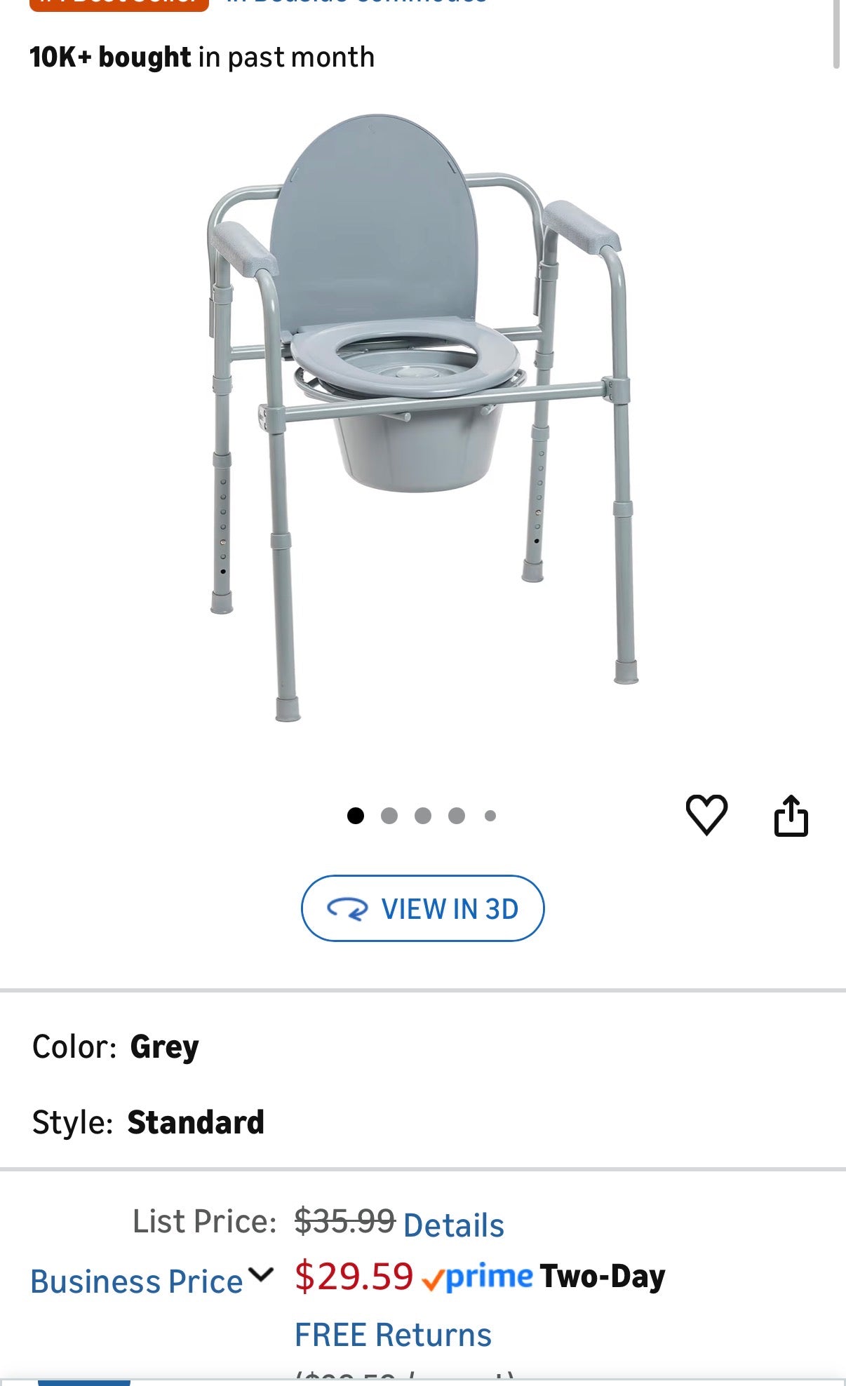 Folding Steel Commode