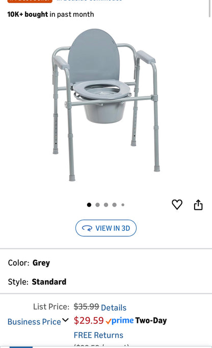Folding Steel Commode
