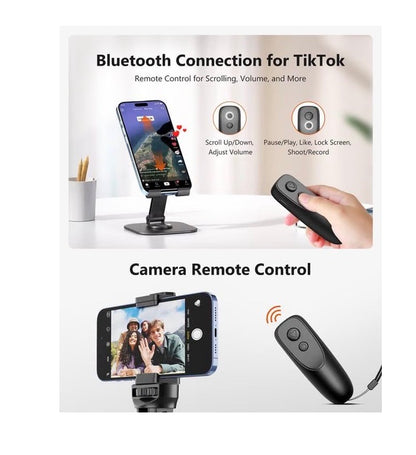 Wireless page turner clicker/ foldable desktop stand