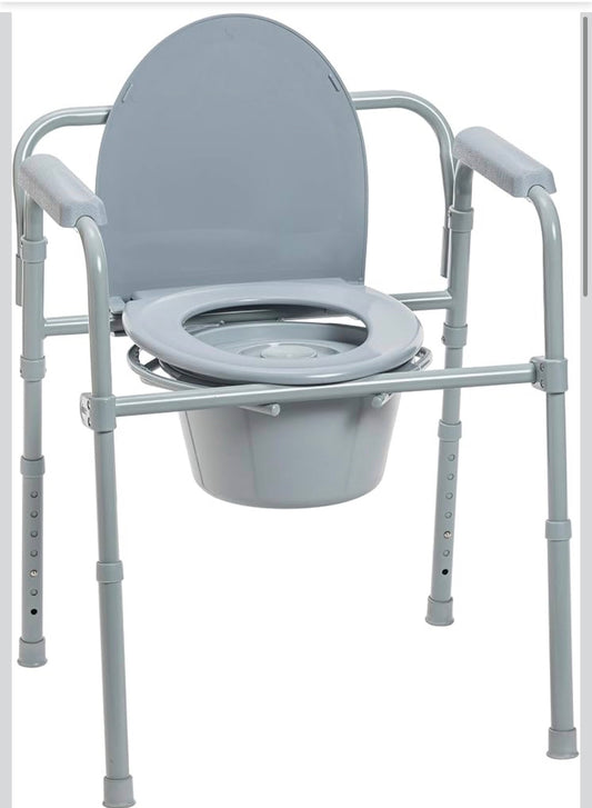 Folding Steel Commode