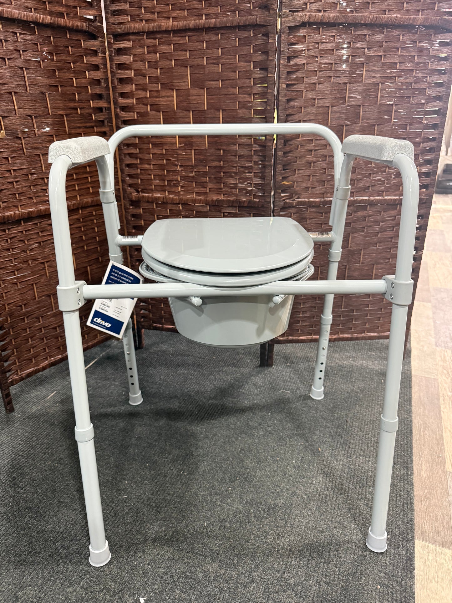 Folding Steel Commode