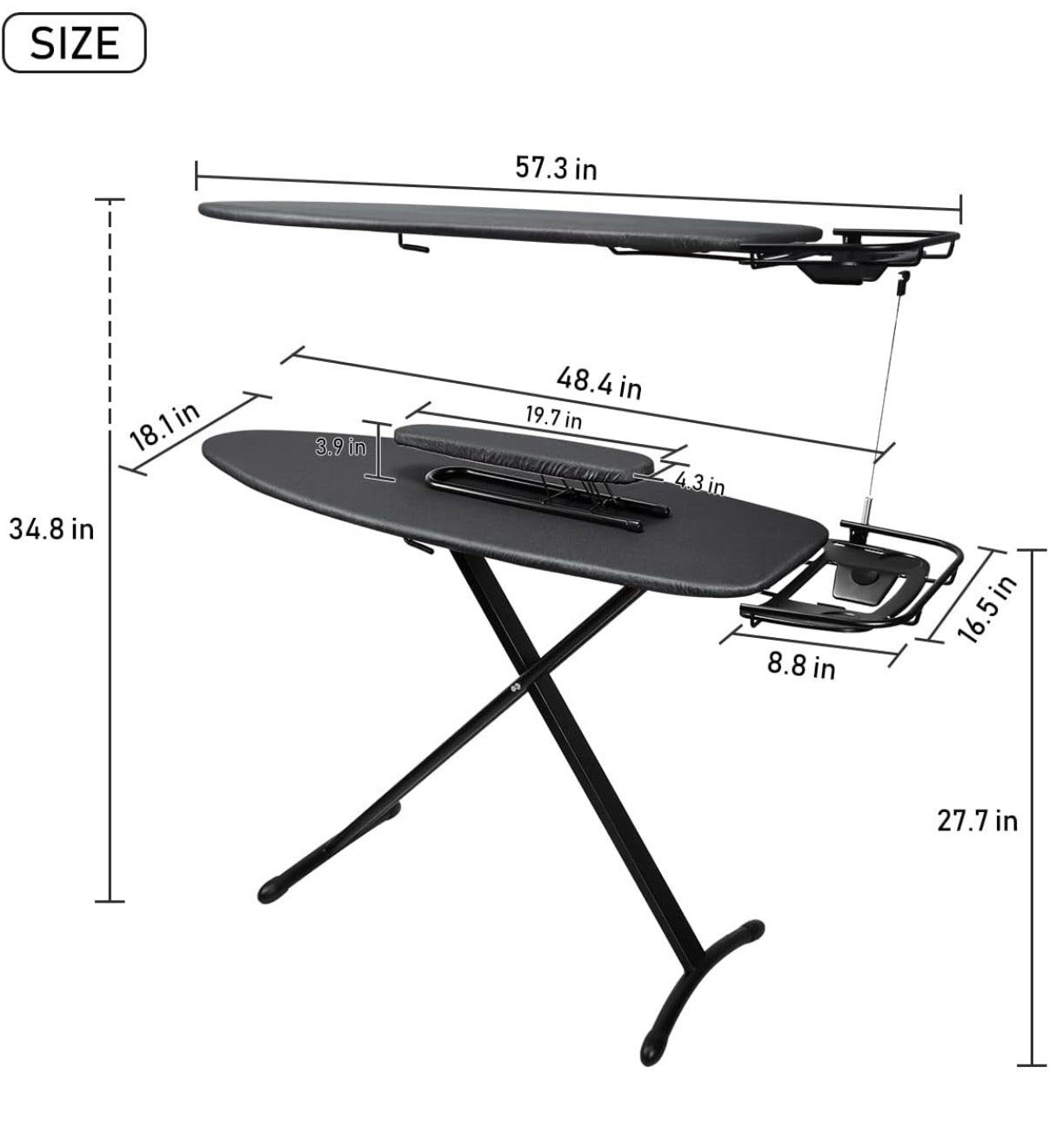 Steel Top Extra Wide Ironing Board