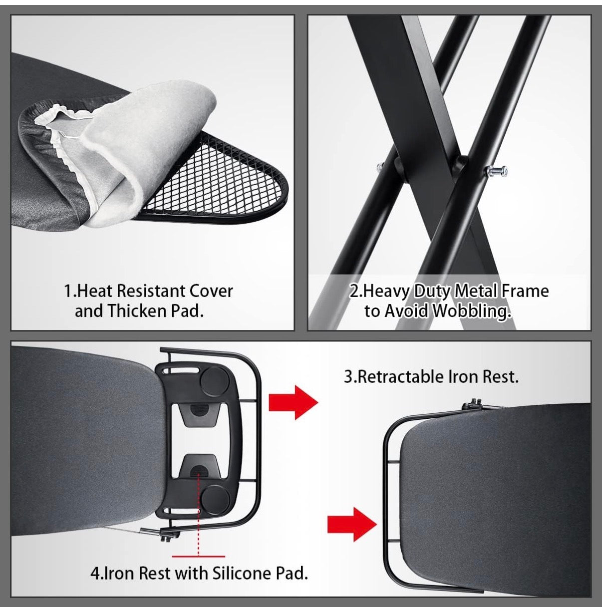 Steel Top Extra Wide Ironing Board